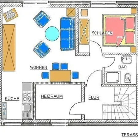 Lägenhet Souterrain-wohnung Mit Eigener Terrasse